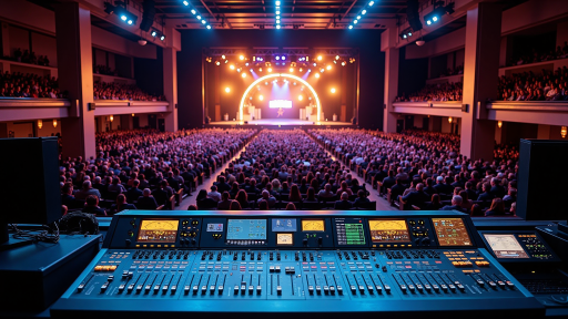 温哥华演唱会现场,舞台布置精美,歌手与观众互动,气氛热烈